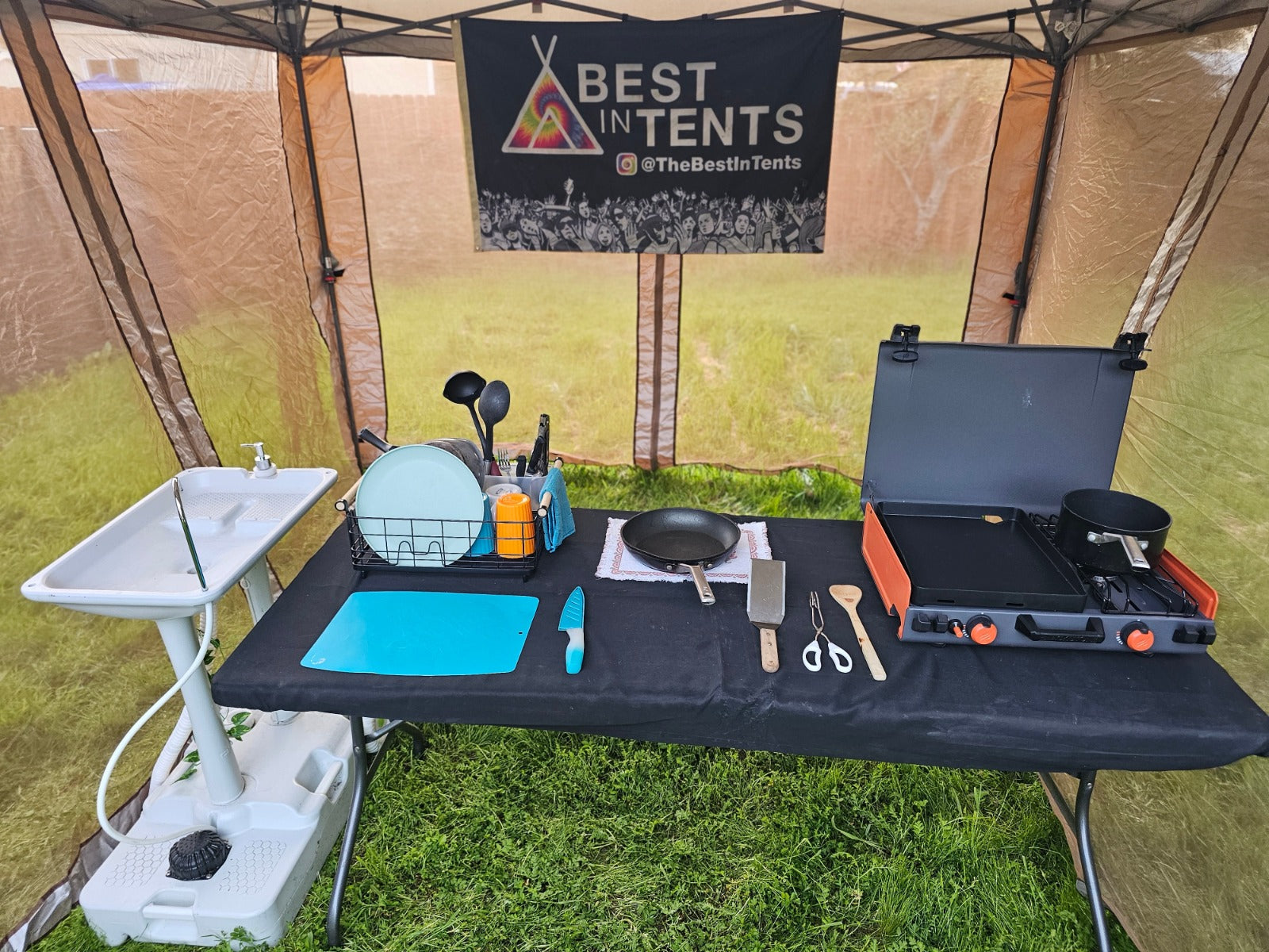 dream tent set up Dream Camp Rental